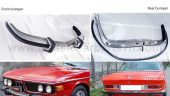 BMW 2800CS. 3.0CS. E9 bumpers (1968-1975) by stainless steel new